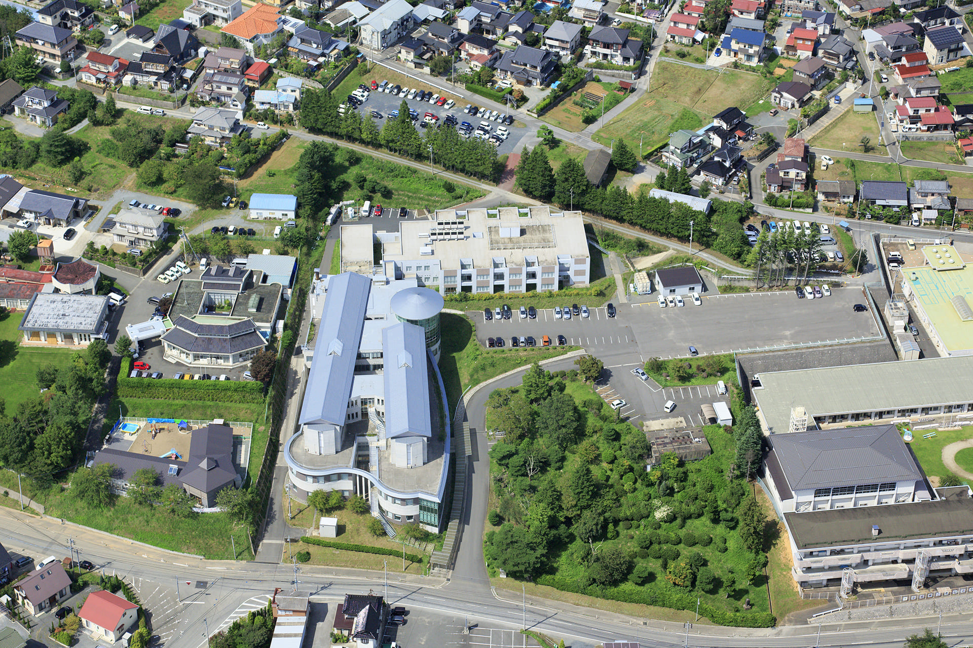 病院や医療施設の航空写真撮影見本の写真(東京都渋谷区)