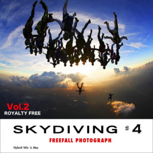 スカイダイビングの空中写真