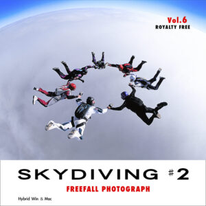 スカイダイビングの空中写真